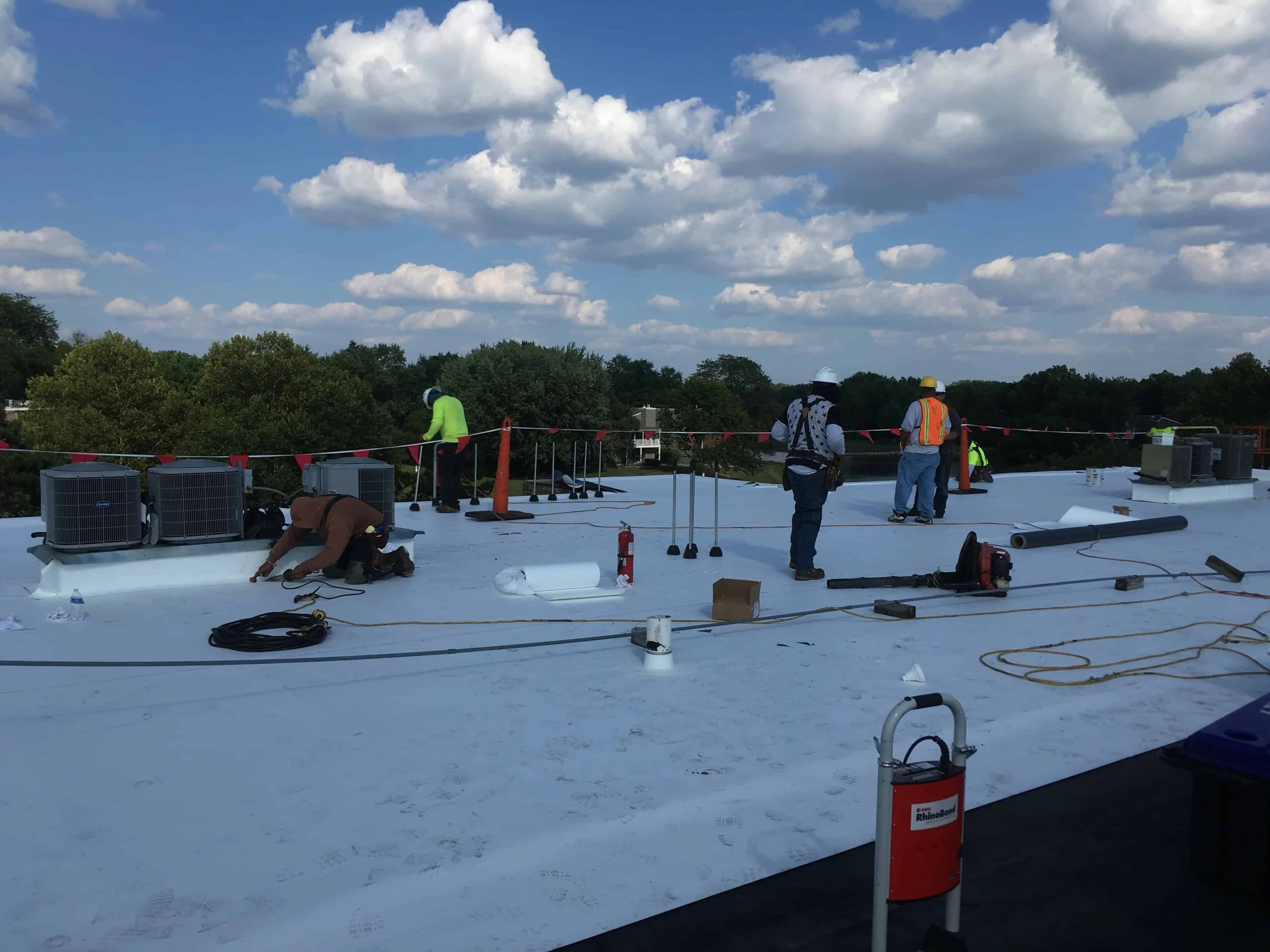 Commercial roof replacement in Asheville